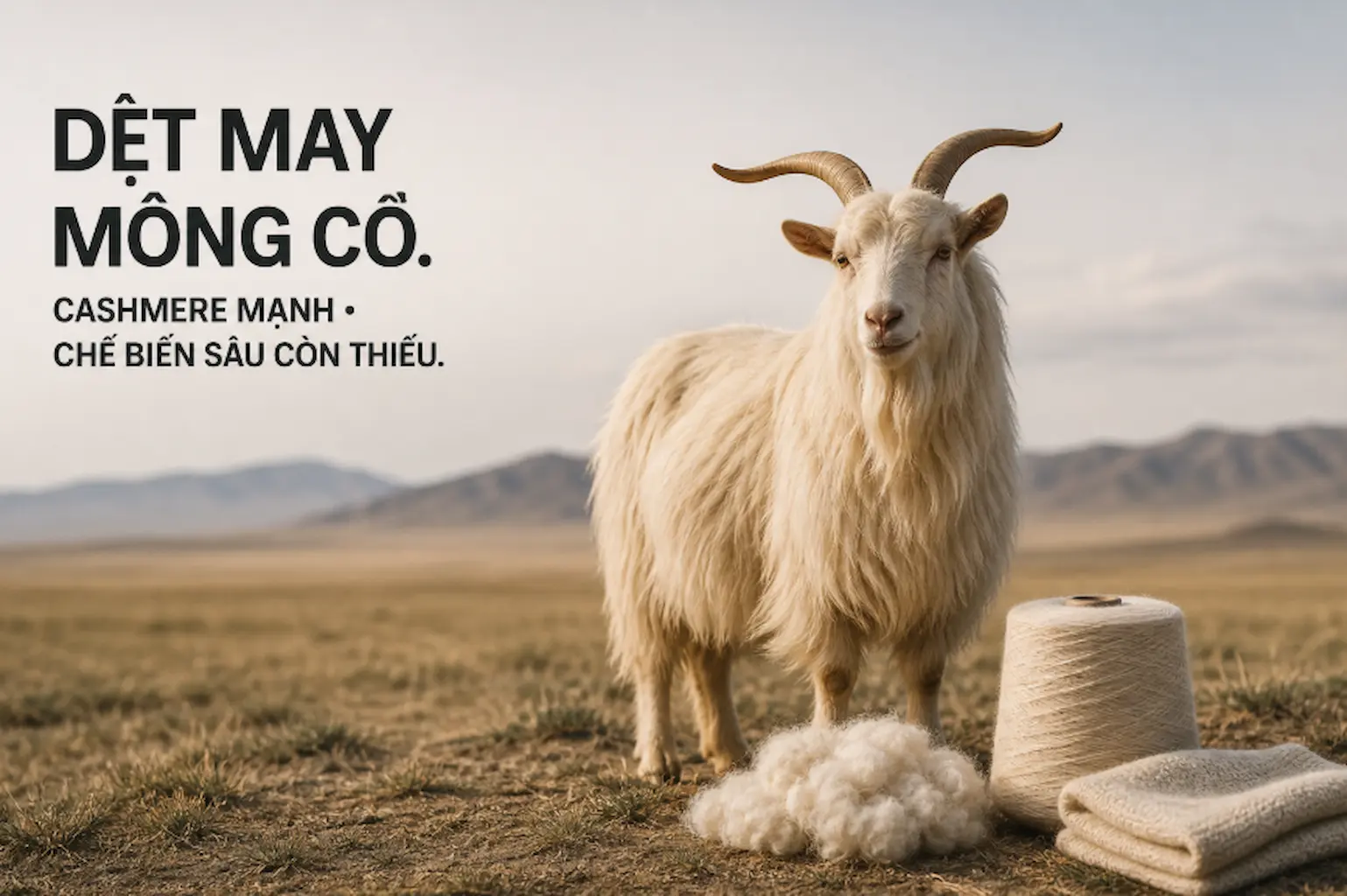 Ngành dệt may Mông Cổ với dê cashmere, xơ thô và sợi cashmere