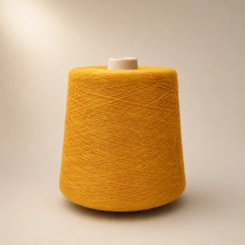 Nhuộm Màu Ne 80/2 Vàng Nghệ Cuộn sợi cotton nhuộm màu Ne 80/2 vàng nghệ cho máy dệt kim