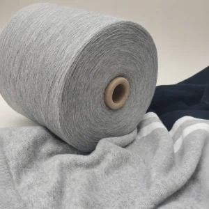 Sợi Cotton 40S1 Màu Xám Cho Dệt Kim Cone sợi cotton 40S/1 màu xám trên mẫu vải dệt kim