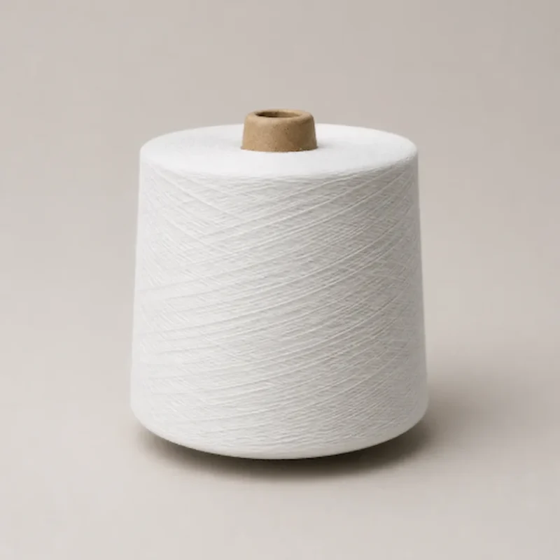 Sợi Cotton BCI 40s Màu Trắng Cho Dệt Tất Sợi cotton BCI 40s màu trắng, chải thô Ring Spun, quấn cone cho dệt tất và dệt kim