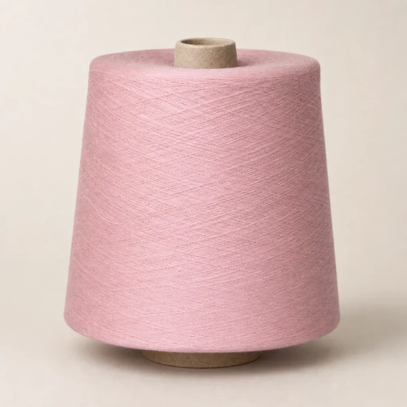 Sợi Cotton Ring Spun Compact Màu Hồng Cuộn sợi cotton ring spun compact màu hồng dạng cone