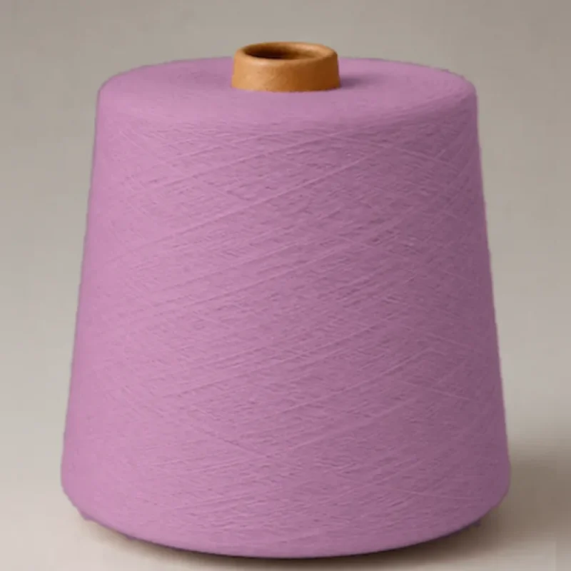 Cone sợi Ne20/1 dệt kim 100% cotton chải kỹ màu hồng