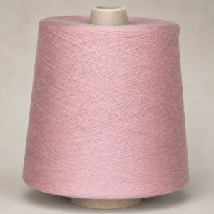 Cone sợi cotton mercerized 80S màu hồng nhạt, chi số Ne 80/2