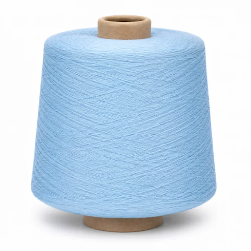 Sợi cotton mercerized màu xanh nhạt chải kỹ Cone sợi cotton mercerized màu xanh nhạt từ 100% cotton