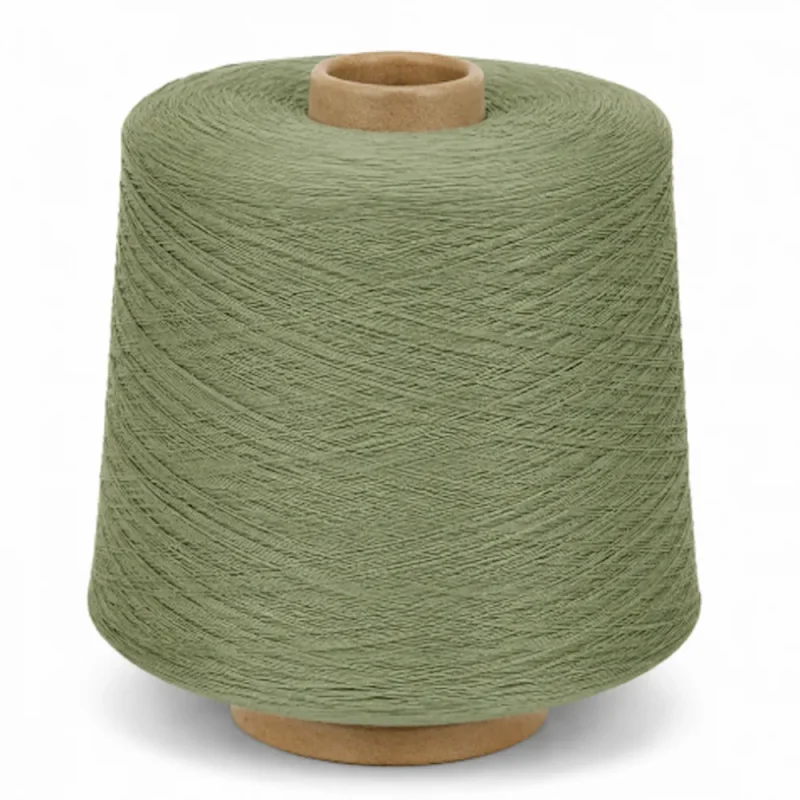 Sợi cotton mercerized màu xanh ô liu dạng cone Cone sợi cotton mercerized màu xanh ô liu cho máy dệt