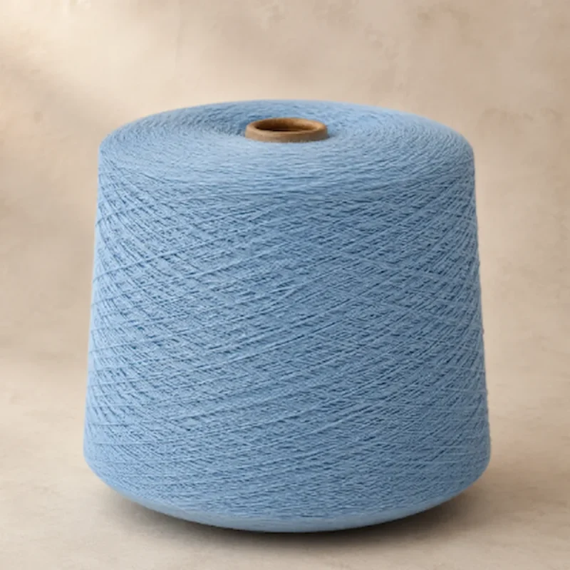 Cone sợi cotton nhuộm màu xanh lam nhạt cho máy dệt