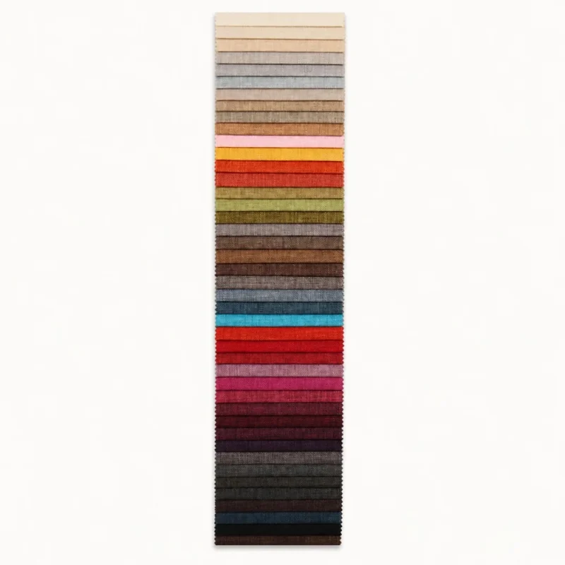 Bảng màu dọc đầy đủ của vải bố polyester 270 GSM trên nền sáng