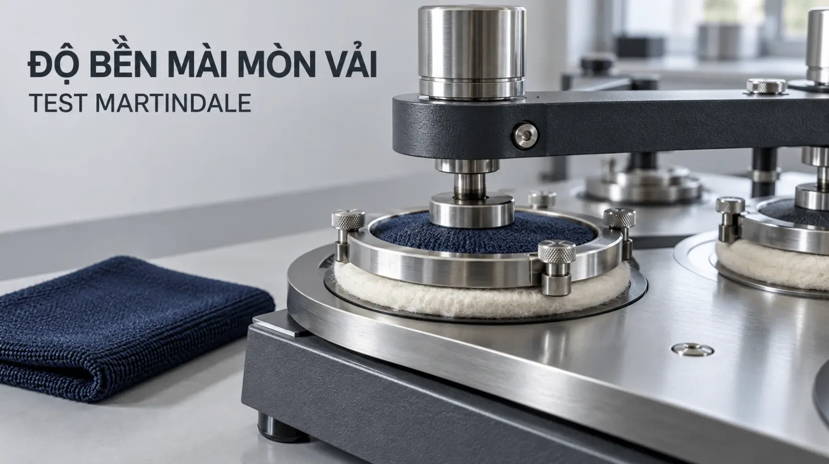 Máy Martindale kiểm tra độ bền mài mòn của mẫu vải