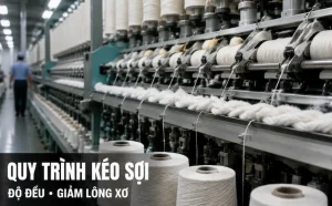 Quy trình kéo sợi cotton trên dây chuyền ring spinning