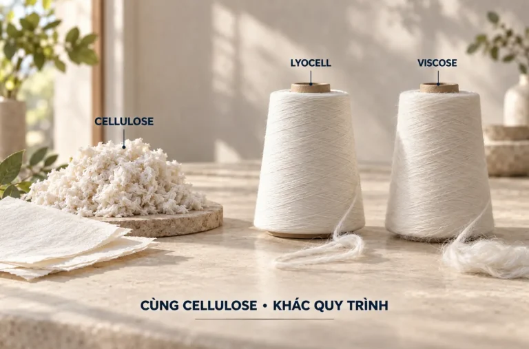 So sánh Lyocell và viscose cùng bắt đầu từ cellulose nhưng khác quy trình sản xuất