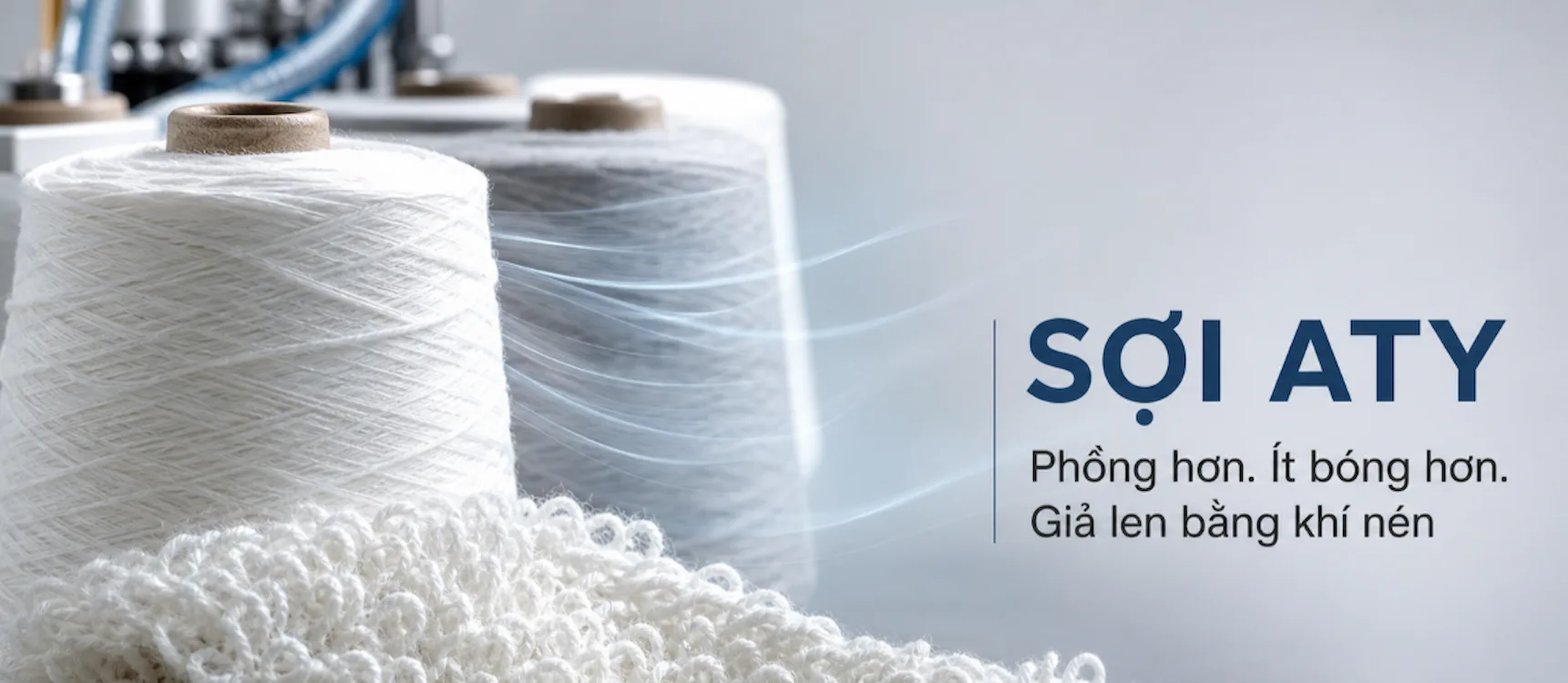 Sợi ATY air textured yarn có độ phồng và bề mặt ít bóng
