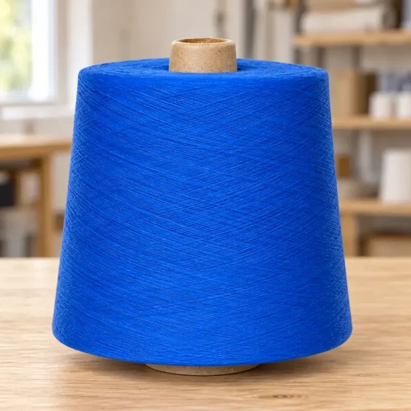Cone sợi cotton mercerized Ne 30/2 màu xanh Cone sợi cotton mercerized Ne 30/2 màu xanh