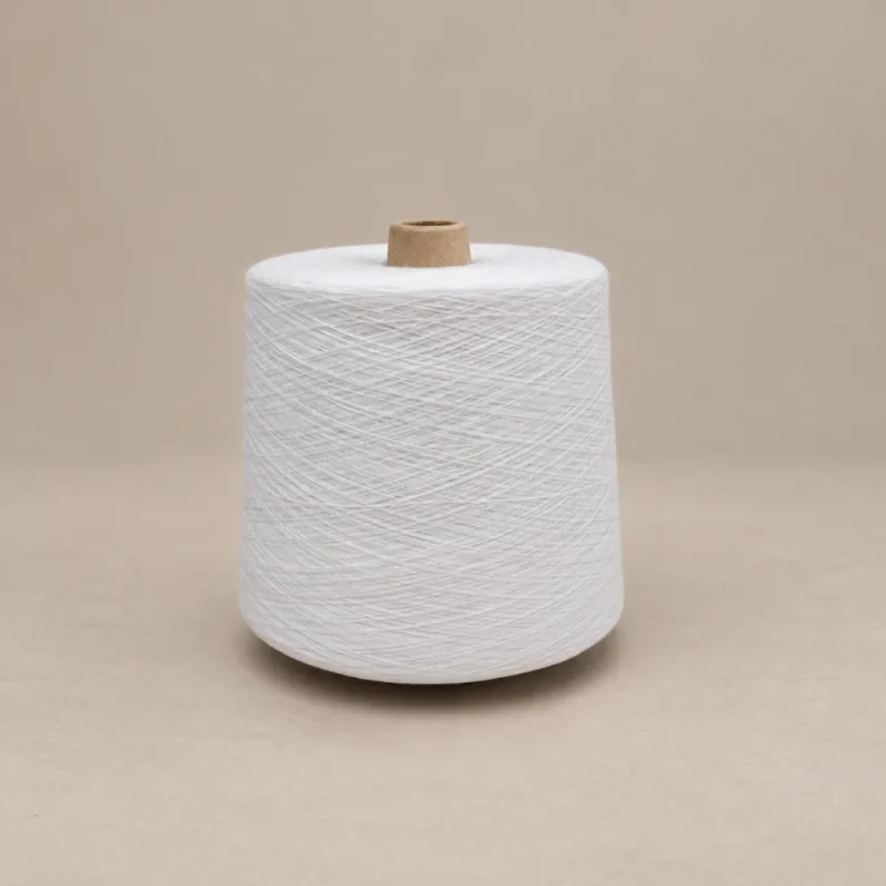 Cone sợi tre 100% Ne 32/1 Ring Spun màu trắng