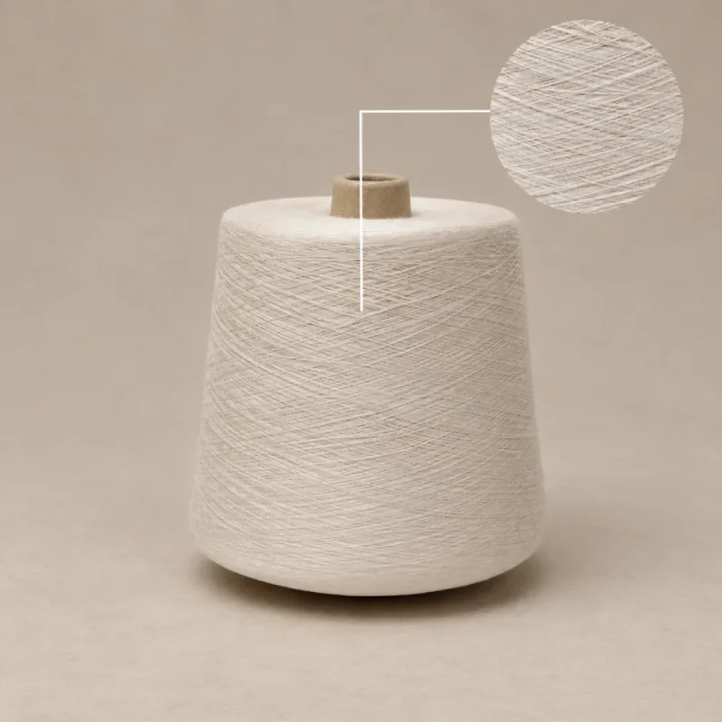 Cuộn sợi tre 100% nhuộm màu Ring Spun màu trắng dạng cone